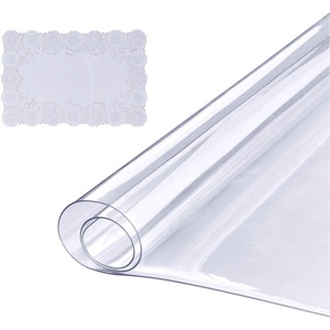 image:imageVEVOR Clear PVC Square Tablecloth 12 x 12 15mm Thick Waterproof Stain Resistant Durable Desk Coffee Table Dining Room Table18 x 48 Rectangular