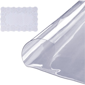 image:imageVEVOR Clear PVC Square Tablecloth 12 x 12 15mm Thick Waterproof Stain Resistant Durable Desk Coffee Table Dining Room Table48 Round