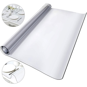 image:imageVEVOR Clear PVC Square Tablecloth 12 x 12 15mm Thick Waterproof Stain Resistant Durable Desk Coffee Table Dining Room Table80 x 42 Rectangular