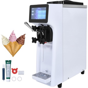 image:imageVEVOR Commercial Ice Cream Machine 106 QTH Yield 1000W Single Flavor Countertop Soft Serve Ice Cream Maker 4L Hopper 16L Cylinder Touch Screen Auto Clean Precooling for Restaurant Snack BarCountertop 1 Flavors Flagship Model