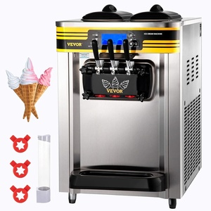 image:imageVEVOR Commercial Ice Cream Machine 21 QTH Soft Serve Ice Cream Maker with LCD Panel Auto Clean 3Flavor Precooling for Restaurant Snack BarCountertop 3 Flavors Flagship Model
