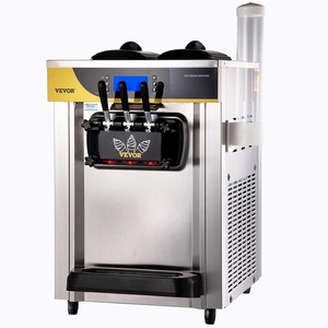 image:imageVEVOR Commercial Ice Cream Machine 21 QTH Soft Serve Ice Cream Maker with LCD Panel Auto Clean 3Flavor Precooling for Restaurant Snack BarCountertop 3 Flavors Upgraded Model