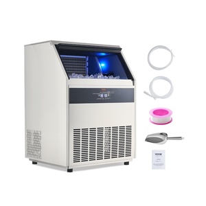 image:imageVEVOR Commercial Ice Maker 440lb24h Ice Maker Storage Capacity 120lbs 160 Ice Cubes in 15min LED Digital Display Freestanding SelfCleaning for Bar Office Restaurant