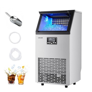 image:imageVEVOR Commercial Ice Maker Machine 80 lbs24h with 12Lbs Storage 32 Cubes per Cycle Stainless Steel Freestanding amp Countertop Ice Maker with LED Display amp SelfCleaning for Home Bar Restaurant100 lbs24h