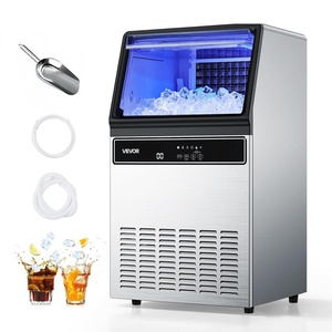 image:imageVEVOR Commercial Ice Maker Machine 80 lbs24h with 12Lbs Storage 32 Cubes per Cycle Stainless Steel Freestanding amp Countertop Ice Maker with LED Display amp SelfCleaning for Home Bar Restaurant130Lbs24H
