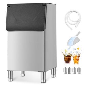 image:imageVEVOR Commercial Ice Maker Storage Bin 300 LBS Capacity IceBin Commercial Ice Storage Bin with Adjustable AntiSlip Rubber Feet Suitable for Restaurant Hotel and Beverage Shops