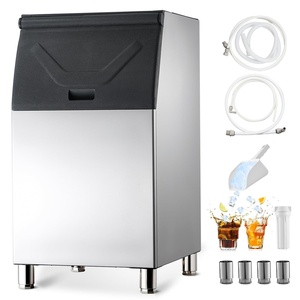 image:imageVEVOR Commercial Ice Maker Storage Bin 300 LBS Capacity Stainless Steel IceBin Commercial Ice Storage Bin with Adjustable AntiSlip Rubber Feet Suitable for Restaurant Hotel and Beverage Shops