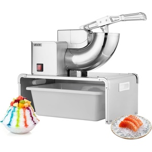 image:imageVEVOR Commercial Ice Shaver Machine 661 LBSH Electric Ice Crusher with Replaceable Container 350W Premium Motor 4 Blades Shaved Snow Cone Machine Ice Maker for Dessert Shop Bar Party SilverSilver