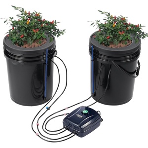 image:imageVEVOR DWC Hydroponic System 5 Gallon 8 Buckets Deep Water Culture Growing Bucket Hydroponics Grow Kit with Pump Air Stone and Water Level Device for IndoorOutdoor Leafy Vegetables2 BucketsTop Drip Kit