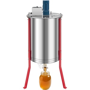 image:imageVEVOR Electric Honey Extractor 48 Frame Stainless Steel Beekeeping Extraction Honeycomb Drum Spinner with Transparent Lid Apiary Centrifuge Equipment with Height Adjustable Stand6 Frame