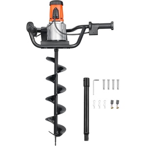image:imageVEVOR Electric Post Hole Digger 571 in Auger Bit with 1500W Powerful Motor 140 RPM Alloy Steel Earth Auger Drill Bit with 1024 in Extension Rod for Post Hole Digging Drilling amp Tree Planting