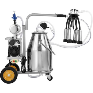 image:imageVEVOR Goat Milking Machine 12 L 304 Stainless Steel Bucket Electric Automatic Pulsation Vacuum Milker Portable Milker with FoodGrade Silicone Cups and Tubes Adjustable Suction for Cows and Sheep25 L