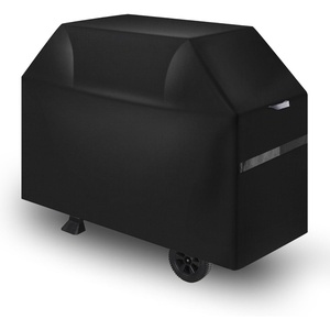 image:imageVEVOR Grill Cover 66 inch BBQ Covers for Outdoor Grills Waterproof Fade Resistant Weather Resistant Heavy Duty 600D Polyester Easy OnOff with Secure Buckles Black48inch