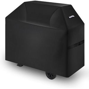 image:imageVEVOR Grill Cover 66 inch BBQ Covers for Outdoor Grills Waterproof Fade Resistant Weather Resistant Heavy Duty 600D Polyester Easy OnOff with Secure Buckles Black58inch