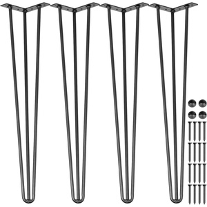 image:imageVEVOR Hairpin Table Legs 18 Black Set of 4 Desk Legs 880lbs Total Load Capacity Hairpin Desk Legs 3 Rods for Bench Desk Dining End Table Chairs Carbon Steel DIY Heavy Duty Furniture Legs28 Inch