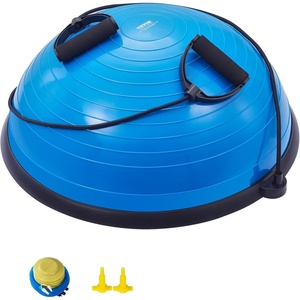 image:imageVEVOR Half Exercise Ball Trainer 2326 inch Balance Ball Trainer 1500lbs Capacity Stability Ball Yoga Ball with Resistance Bands amp Foot Pump Strength Fitness Ball for Home Gym Full Body Workout23 Ripple Blue