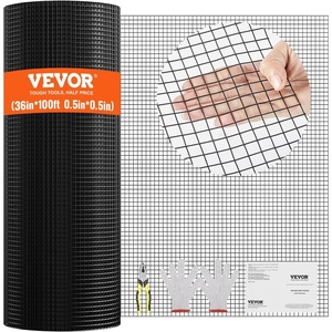 image:imageVEVOR Hardware Cloth 48 x 50 12inch Galvanized Wire Mesh Roll 19 Gauge Chicken Wire Fence Roll Vinyl Coating Metal Wire Mesh for Chicken Coop Barrier Rabbit Snake Fences Poultry Enclosures12inch 36 x 100