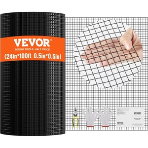 image:imageVEVOR Hardware Cloth 48 x 50 12inch Galvanized Wire Mesh Roll 19 Gauge Chicken Wire Fence Roll Vinyl Coating Metal Wire Mesh for Chicken Coop Barrier Rabbit Snake Fences Poultry Enclosures12inch 24 x 100