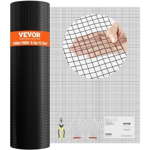 image:imageVEVOR Hardware Cloth 48 x 50 12inch Galvanized Wire Mesh Roll 19 Gauge Chicken Wire Fence Roll Vinyl Coating Metal Wire Mesh for Chicken Coop Barrier Rabbit Snake Fences Poultry Enclosures12inch 48 x 100