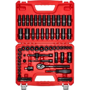 image:imageVEVOR Impact Socket Set 12 Inches 26 Piece Deep Sockets 6Point Rugged Construction CrV 12 Inches Drive Socket Set Impact Metric 10mm  36mm with a Storage Cage38 96 PCS