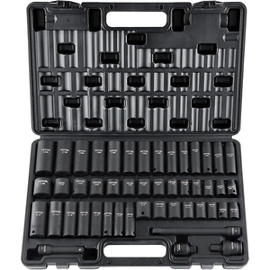 image:imageVEVOR Impact Socket Set 12 Inches 26 Piece Deep Sockets 6Point Rugged Construction CrV 12 Inches Drive Socket Set Impact Metric 10mm  36mm with a Storage Cage38 48PCS