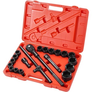 image:imageVEVOR Impact Socket Set 34 Inches 29 Piece Impact Sockets 6Point Sockets Rugged Construction CRM0 34 Inches Drive Socket Set Impact SAE 34 inch  212 inch with a Storage Cage34 21PCS