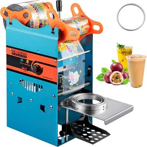 image:imageVEVOR Manual Tea Cup Sealer Machine 300500 Cuph Manual Boba Tea Sealer Machine Blue Boba Tea Sealing Machine 9095mm Cup Diameter Cup Sealing Mac