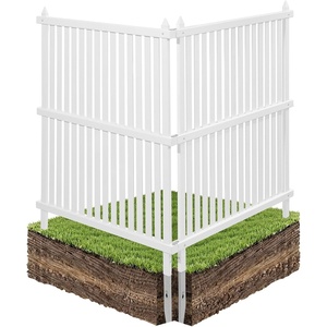 image:imageVEVOR Outdoor Privacy Screens 50 W x 50 H Air Conditioner Fence Pool Equipment Enclosure Horizontal Vinyl Privacy Fence Perfect to Enclose Trash Can and AC Units 2PanelWhite
