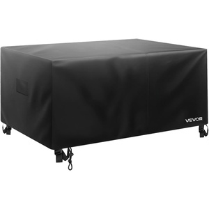 image:imageVEVOR Patio Furniture Cover 420D Heavy Duty Waterproof Outdoor Dining Table and Chairs Cover Large Rectangular Patio Table Covers with Air Vent for All Weather 98L x 78W x 32H inch Black126L x 126W x 32H