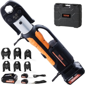 image:imageVEVOR Press Tool Kit 18V Electric Pipe Crimping Tool for 12 34 1 Copper Tubes 24KN Press Tool Compatible with ProPress  with 3 VUS Jaws 2pcs 2AH Batteries Fast Charger amp Carrying Case6 VUS Jaws