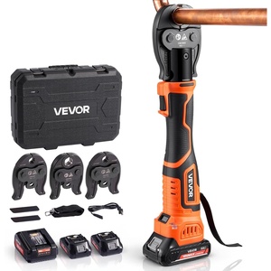image:imageVEVOR Press Tool Kit 18V Electric Pipe Crimping Tool for 12 34 1 Copper Tubes 24KN Press Tool Compatible with ProPress  with 3 VUS Jaws 2pcs 2AH Batteries Fast Charger amp Carrying Case3 VUS Jaws