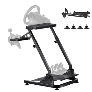 image:imageVEVOR Racing Wheel Stand HeavyDuty Simulator Cockpit Steering Wheel Stand Fit Logitech G25 G27 G29 G920 G923 Thrustmaster T300RS TX F458 T500RS T3PAPRO F1GT and CSR PedalsLshaped