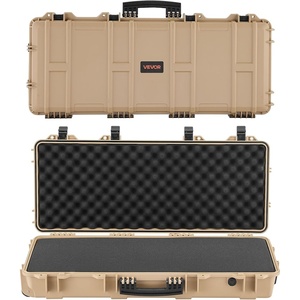 image:imageVEVOR Rifle Case Rifle Hard Case with 4 Layers Fullyprotective Foams Lockable Hard Gun Case with Wheels IP67 Waterproof amp Crushproof for Rifles or ShotgunsKhaki