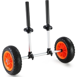 image:imageVEVOR Sit on Top Kayak Cart Dolly 280lbs Load Capacity Adjustable Width for Kayaks with Drain Holes of 1 Detachable Canoe Trolley Cart with 10 Solid Tires