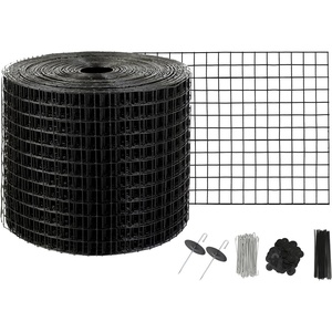 image:imageVEVOR Solar Panel Bird Guard 8inch x 98ft PVC Coated Wire Mesh Roll Kit with 100pcs Fasteners Critter Fence Pigeon Proofing Black6in x 50ft with 50pcs Fasteners 50pcs Tie Wires