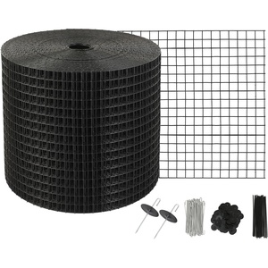 image:imageVEVOR Solar Panel Bird Guard 8inch x 98ft PVC Coated Wire Mesh Roll Kit with 100pcs Fasteners Critter Fence Pigeon Proofing Black6in x 98ft with 100pcs Fasteners  50pcs Tie Wires