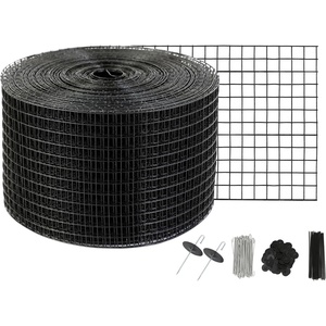image:imageVEVOR Solar Panel Bird Guard 8inch x 98ft PVC Coated Wire Mesh Roll Kit with 100pcs Fasteners Critter Fence Pigeon Proofing Black8in x 100ft with 70pcs Fasteners 50pcs Tie Wires
