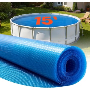 image:imageVEVOR Solar Pool Cover 32 x 16 ft Rectangle Solar Blanket for Pools 16 mil Solar Covers for Inground Above Ground Swimming Pool Solar BlueBlue