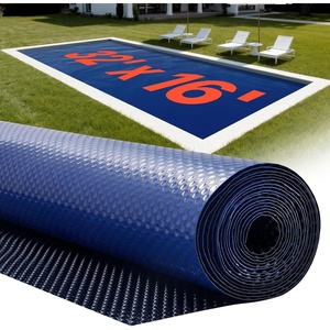 image:imageVEVOR Solar Pool Cover 32 x 16 ft Rectangle Solar Blanket for Pools 16 mil Solar Covers for Inground Above Ground Swimming Pool Solar BlueBlueBlack