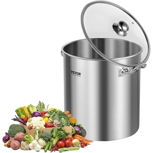 image:imageVEVOR Stainless Steel Stockpot 84 Quart Large Cooking Pots Cookware Sauce Pot with Basket Lid and Handle Heavy Duty Commercial Grade Stock Pot Sanding Treatment for Large Groups Events Silver24 Quarts