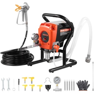 image:imageVEVOR Stand Airless Paint Sprayer 1500W 3300PSI High Pressure Airless Sprayer Cleaning Brush Hose Extension Rod Nozzles Electric Spray Paint Machine for Large Apartments Factory Buildings900W Stand Airless Paint Sprayer