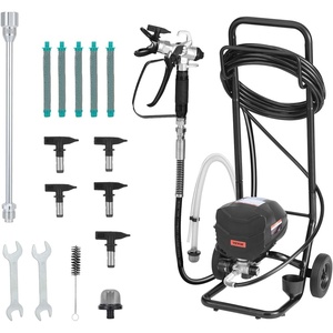 image:imageVEVOR Stand Airless Paint Sprayer 650W 3000PSI High Pressure Airless Sprayer with Cart Cleaning Brush Hose Extension Rod Nozzles Electric Spray Paint Machine for House Exterior and Interior650W WheeledAirless Paint Sprayer