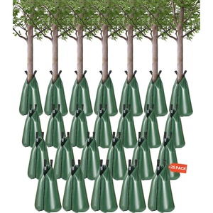 image:imageVEVOR Tree Watering Bags Slow Release 4 Pack 16 Gallons Tree Watering Ring Reusable Refillable Tree Irrigation Ring Water Bags Heavy Duty Watering System for Shrub Tree Root Drip Irrigation25Pcs 20Gal