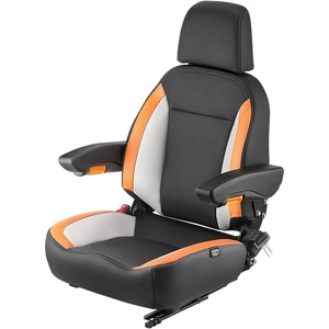 image:imageVEVOR Universal Forklift Seat Tractor Seat with Adjustable Back Armrest Headrest amp Safety Belt Secure Tractor Seat with Micro Switch Ergonomic Lawnmower Seat for Skid Loader Bulldozer