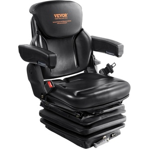 image:imageVEVOR Universal Forklift Seat Tractor Seat with Armrest amp Adjustable Backrest Shock Absorption Secure Micro Switch HighResilience PVC Mower Seat for Tractor Excavator Skid LoaderHigh Suspension