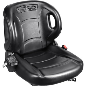 image:imageVEVOR Universal Forklift SeatTractor Seat with Micro Switch PVC Mower Seat wSeat Belt for fits Toyota Forklift AftermarketTractorSkid LoaderExcavatorDozerBackhoeTelehandlerUTVATV
