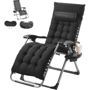 image:imageVEVOR Zero Gravity Chair 26 inch Zero Gravity Recliner Lounge Chair for Indoor and Outdoor Adjustable Anti Gravity Chair with Cushion Headrest Footrest and Cupholder 500 lbs BlackBlack