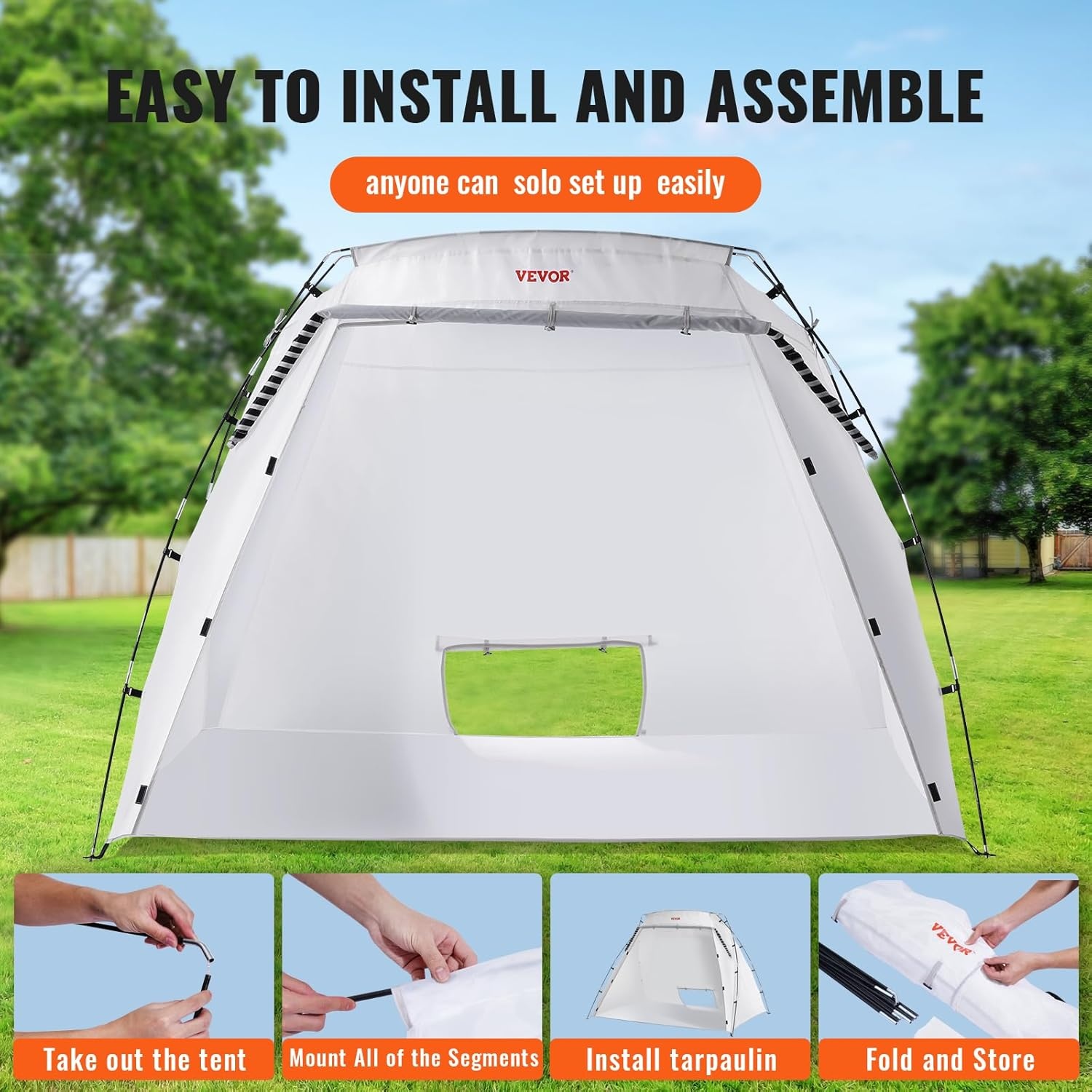 image:imageVEVOR Inflatable Paint Booth 98 x 82 x 82 ft Inflatable Spray Booth with 550W Powerful Blower and Air Filter System Portable Car Paint Booth for Motorcycle Bicycle Small Furniture Painting75x52x52Ft