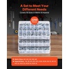 image:imageVEVOR 1110 Pcs Bolts and Nuts Assortment Kit Imperial Machine Screws and Flat Washers Stainless Steel 1024832256632440 for FurnitureEquipmentVehicle Assembly Silver2 250 PCS  Metric  Imperial