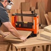 image:imageVEVOR 13Inch Spiral Thickness Planer Woodworking Power Benchtop Planer with 2000W 23500 RPM Powerful Motor Single Speed for Hard amp Soft Wood MaterialSingle Speed 2 Blade